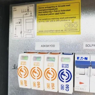 Installation av åskskydd och överspänningsskydd för känslig teknikutrustning